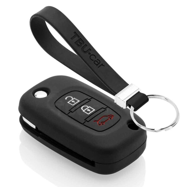 Capa para chave do carro compatível com Smart - Capa Protetora de Chave Remota de Silicone - Tampa Remota FOB - Preto