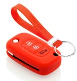 TBU car TBU car Housse de Protection clé compatible avec Smart - Coque Cover Housse étui en Silicone - Rouge