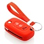 Capa para chave do carro compatível com Smart - Capa Protetora de Chave Remota de Silicone - Tampa Remota FOB - Vermelho