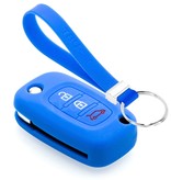 TBU car TBU car Autoschlüssel Hülle kompatibel mit Smart 3 Tasten - Schutzhülle aus Silikon - Auto Schlüsselhülle Cover in Blau