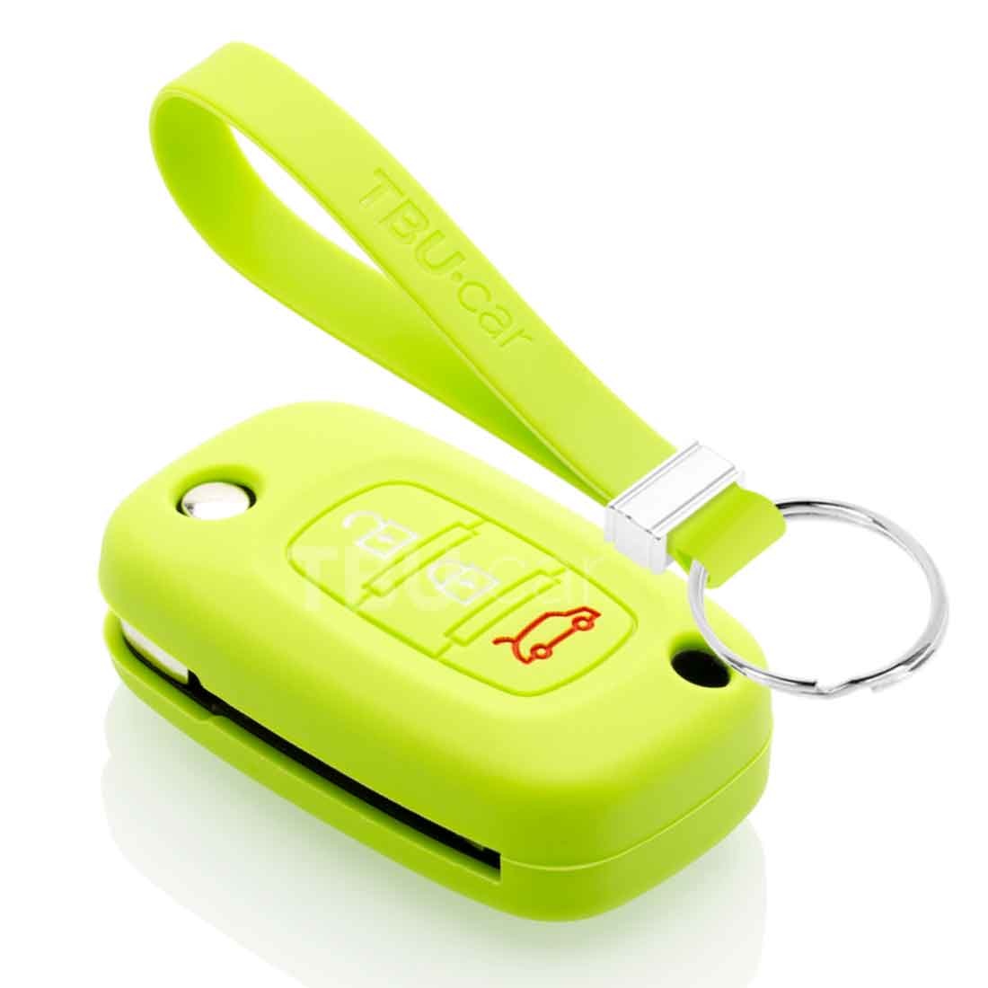 TBU car TBU car Car key cover compatible with Smart - Silicone Protective Remote Key Shell - FOB Case Cover - Lime green