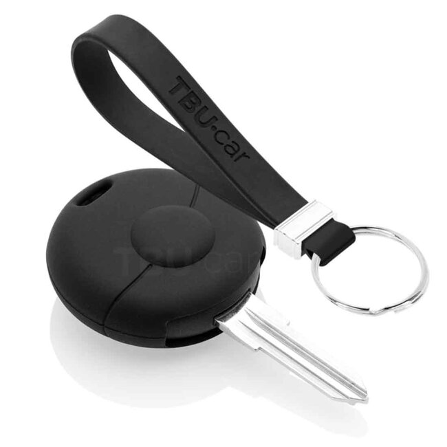 Funda Carcasa llave compatible con Smart - Funda de Silicona - Cover de Llave Coche - Negro