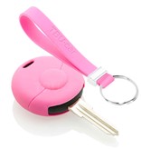 TBU car TBU car Autoschlüssel Hülle kompatibel mit Smart 1 Taste - Schutzhülle aus Silikon - Auto Schlüsselhülle Cover in Rosa
