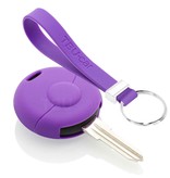 TBU car TBU car Autoschlüssel Hülle kompatibel mit Smart 1 Taste - Schutzhülle aus Silikon - Auto Schlüsselhülle Cover in Violett