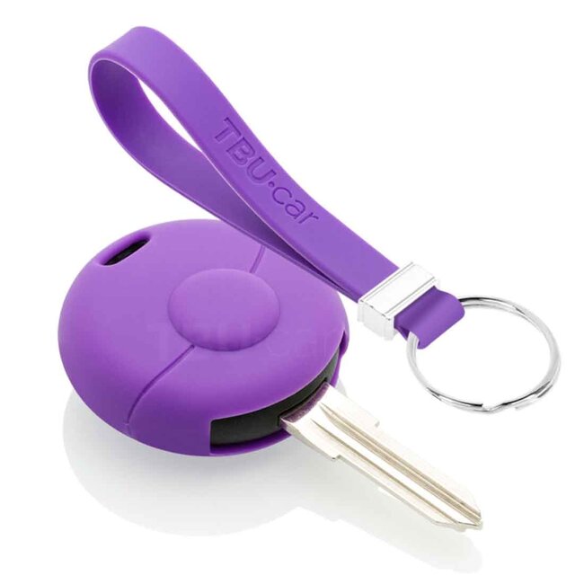 Capa para chave do carro compatível com Smart - Capa Protetora de Chave Remota de Silicone - Tampa Remota FOB - Roxo