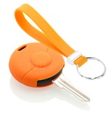 TBU car TBU car Car key cover compatible with Smart - Silicone Protective Remote Key Shell - FOB Case Cover - Orange