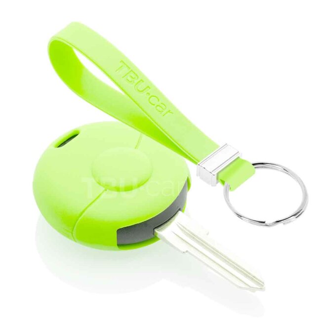 Autoschlüssel Hülle kompatibel mit Smart 1 Taste - Schutzhülle aus Silikon - Auto Schlüsselhülle Cover in Im Dunkeln leuchten