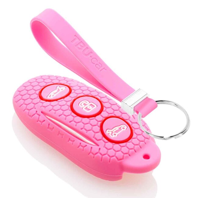Housse de Protection clé compatible avec Tesla - Coque Cover Housse étui en Silicone - Rose