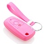 Capa para chave do carro compatível com Ford - Capa Protetora de Chave Remota de Silicone - Tampa Remota FOB - Rosa