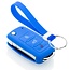 Capa para chave do carro compatível com VW - Capa Protetora de Chave Remota de Silicone - Tampa Remota FOB - Azul