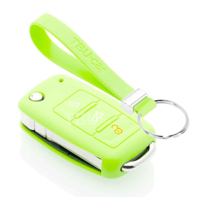 Capa para chave do carro compatível com Seat - Capa Protetora de Chave Remota de Silicone - Tampa Remota FOB - Fosforescente