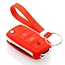 Funda Carcasa llave compatible con Skoda - Funda de Silicona - Cover de Llave Coche - Rojo