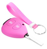 TBU car TBU car Funda Carcasa llave compatible con Toyota - Funda de Silicona - Cover de Llave Coche - Rosa