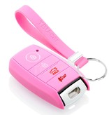 TBU car Hyundai Capa Silicone Chave do carro - Capa protetora - Tampa remota FOB - Rosa