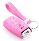 TBU car TBU car Car key cover compatible with Hyundai - Silicone Protective Remote Key Shell - FOB Case Cover - Pink
