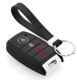 TBU car TBU car Autoschlüssel Hülle kompatibel mit Kia 4 Tasten (Keyless Entry) - Schutzhülle aus Silikon - Auto Schlüsselhülle Cover in Schwarz