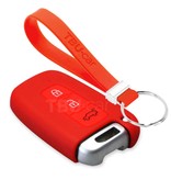 TBU car TBU car Autoschlüssel Hülle kompatibel mit Hyundai 3 Tasten (Keyless Entry) - Schutzhülle aus Silikon - Auto Schlüsselhülle Cover in Rott