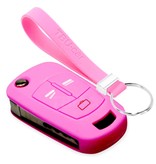 TBU car TBU car Autoschlüssel Hülle kompatibel mit Opel 3 Tasten - Schutzhülle aus Silikon - Auto Schlüsselhülle Cover in Rosa