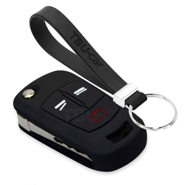 Capa para chave do carro compatível com Opel - Capa Protetora de Chave Remota de Silicone - Tampa Remota FOB - Preto