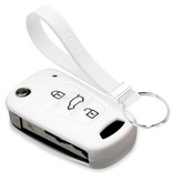 TBU car TBU car Car key cover compatible with Hyundai - Silicone Protective Remote Key Shell - FOB Case Cover - White