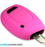 TBU car TBU car Car key cover compatible with Renault - Silicone Protective Remote Key Shell - FOB Case Cover - Pink