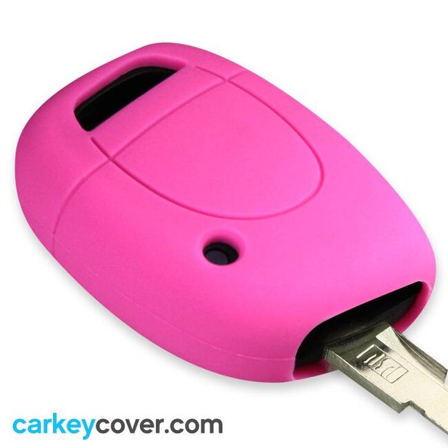 Capa para chave do carro compatível com Renault - Capa Protetora de Chave Remota de Silicone - Tampa Remota FOB - Rosa