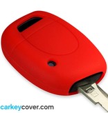 TBU car TBU car Car key cover compatible with Renault - Silicone Protective Remote Key Shell - FOB Case Cover - Red