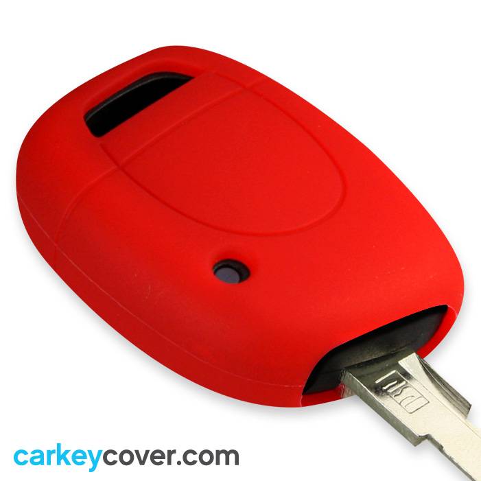 TBU car TBU car Car key cover compatible with Renault - Silicone Protective Remote Key Shell - FOB Case Cover - Red