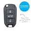 Peugeot Capa Silicone Chave do carro - Capa protetora - Tampa remota FOB - Carbon