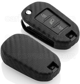 TBU car Peugeot Funda Carcasa llave - Carbon