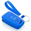 Car key cover compatible with Skoda - Silicone Protective Remote Key Shell - FOB Case Cover - Blue