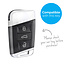 Car key cover compatible with Skoda - TPU Protective Remote Key Shell - FOB Case Cover - Chrome
