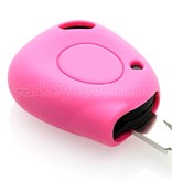 TBU car TBU car Car key cover compatible with Renault - Silicone Protective Remote Key Shell - FOB Case Cover - Pink