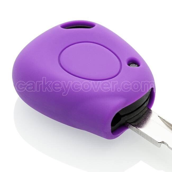 Funda Carcasa llave compatible con Renault - Funda de Silicona - Cover de Llave Coche - Violeta