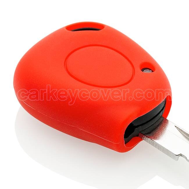 Capa para chave do carro compatível com Renault - Capa Protetora de Chave Remota de Silicone - Tampa Remota FOB - Vermelho