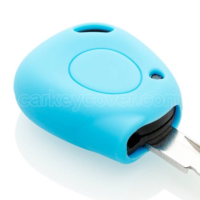 Capa para chave do carro compatível com Renault - Capa Protetora de Chave Remota de Silicone - Tampa Remota FOB - Azul claro