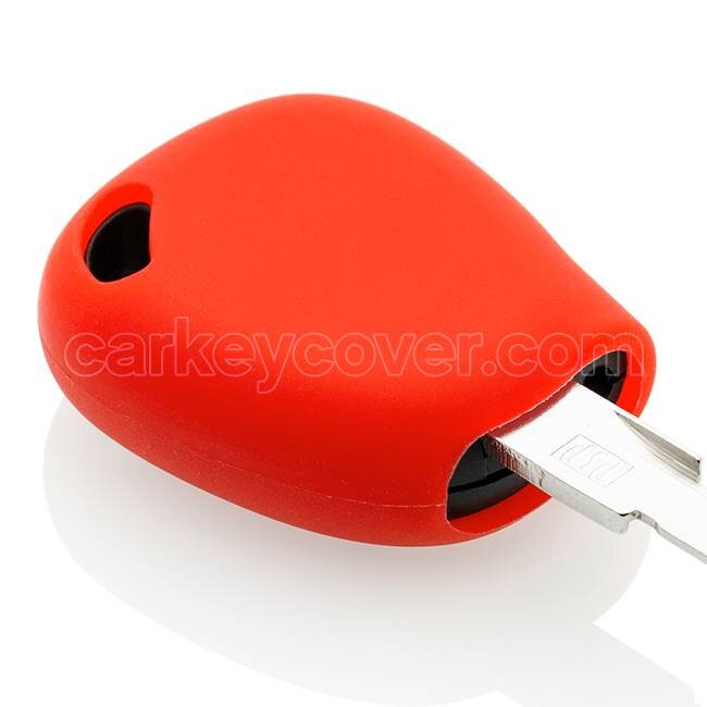 Capa para chave do carro compatível com Renault - Capa Protetora de Chave Remota de Silicone - Tampa Remota FOB - Vermelho