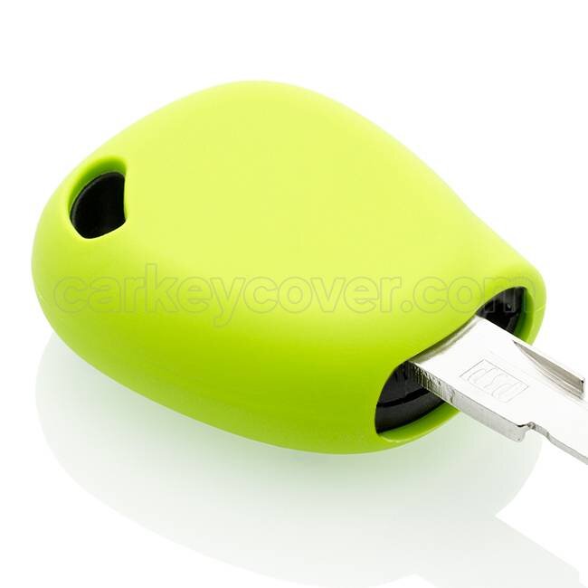 Sleutel cover compatibel met Renault - Silicone sleutelhoesje - beschermhoesje autosleutel - Lime groen