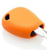 TBU car TBU car Autoschlüssel Hülle kompatibel mit Renault - Schutzhülle aus Silikon - Auto Schlüsselhülle Cover in Orange