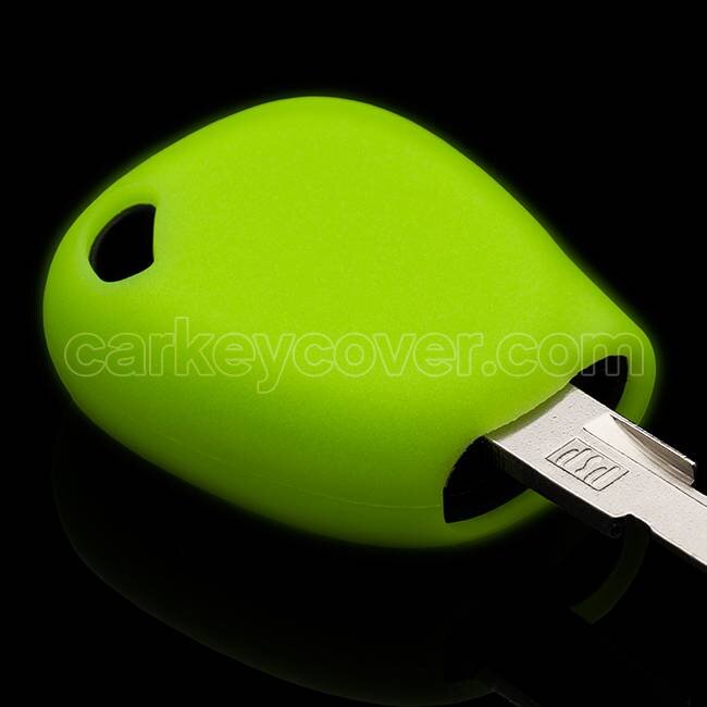 Capa para chave do carro compatível com Renault - Capa Protetora de Chave Remota de Silicone - Tampa Remota FOB - Fosforescente