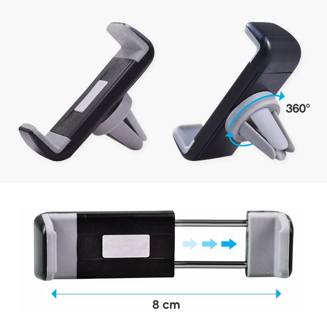 Kensington Supporto Universale Per Smartphone In Auto K39217EU | 2 In 1: Parabrezza E Bocchette Aria | Braccio Flessibile 11,5 Cm