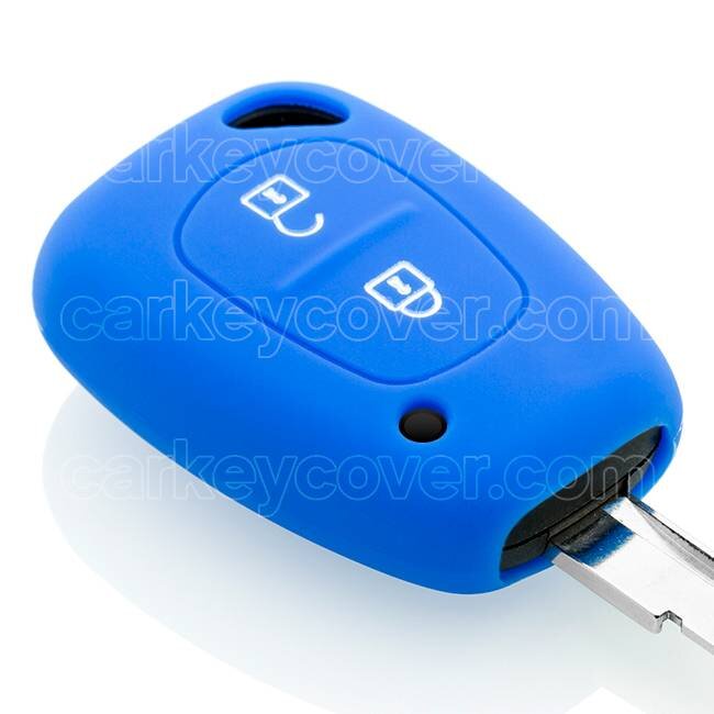Funda Carcasa llave compatible con Renault - Funda de Silicona - Cover de Llave Coche - Azul