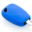 Autoschlüssel Hülle kompatibel mit Renault - Schutzhülle aus Silikon - Auto Schlüsselhülle Cover in Blau