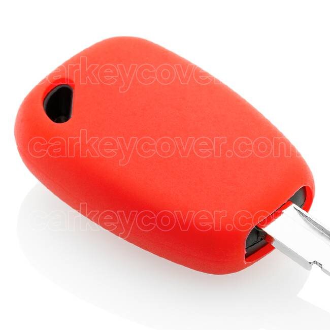 Funda Carcasa llave compatible con Renault - Funda de Silicona - Cover de Llave Coche - Rojo