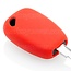 Capa para chave do carro compatível com Renault - Capa Protetora de Chave Remota de Silicone - Tampa Remota FOB - Vermelho