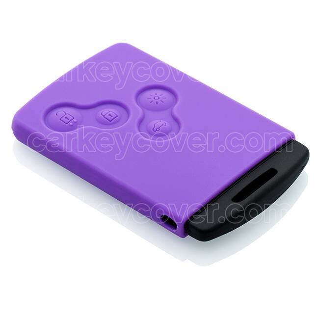 Capa para chave do carro compatível com Renault - Capa Protetora de Chave Remota de Silicone - Tampa Remota FOB - Roxo