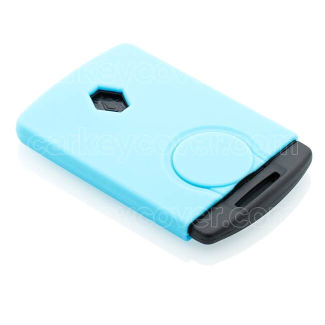 Capa para chave do carro compatível com Renault - Capa Protetora de Chave Remota de Silicone - Tampa Remota FOB - Azul claro