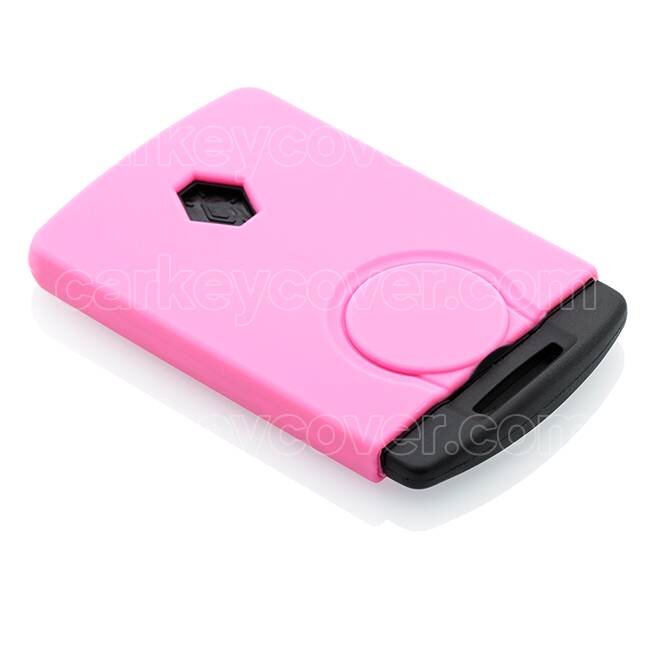 Housse de Protection clé compatible avec Renault - Coque Cover Housse étui en Silicone - Rose