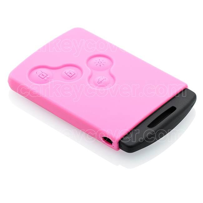 Capa para chave do carro compatível com Renault - Capa Protetora de Chave Remota de Silicone - Tampa Remota FOB - Rosa