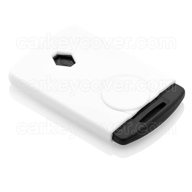 Sleutel cover compatibel met Renault - Silicone sleutelhoesje - beschermhoesje autosleutel - Wit